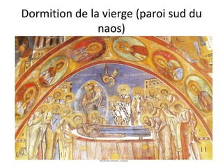 Dormition de la vierge (paroi sud du naos)