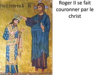Roger II se fait couronner par le christ