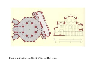 Plan et élévation de Saint-Vital de Ravenne
 