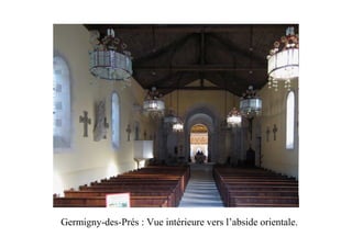 Germigny-des-Prés : Vue intérieure vers l’abside orientale.
 