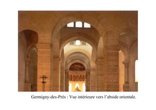 Germigny-des-Prés : Vue intérieure vers l’abside orientale.
 