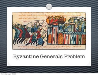 Byzantine Generals Problem


Wednesday, August 18, 2010
 