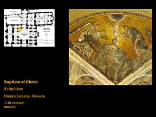 Baptism of Christ
Katholikon
Hosios Loukas, Greece
11th century
mosaic
 