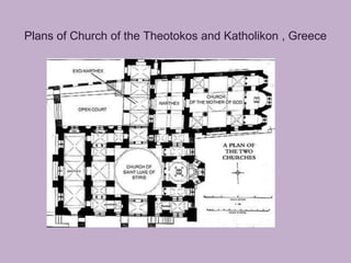 Plans of Church of the Theotokos and Katholikon , Greece
 