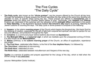 Holy Cycle The Byzantine Catholic Tradition | PPT