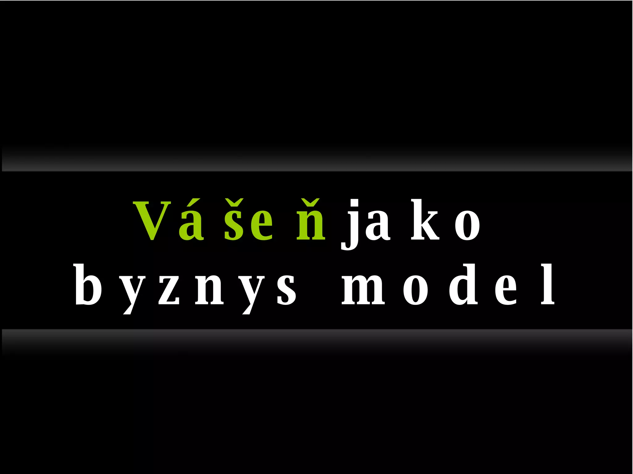 Vášeň  jako byznys model 