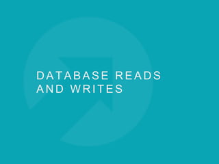 D A T A B A S E R E A D S
A N D W R I T E S
 