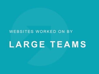 W E B S I T E S W O R K E D O N B Y
L A R G E T E A M S
 
