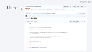 @colinodell
Licensing
 