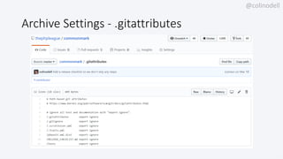 @colinodell
Archive Settings - .gitattributes
 