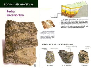 ROCHAS METAMÓRFICAS
 