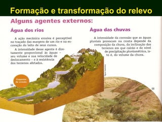Formação e transformação do relevo
 