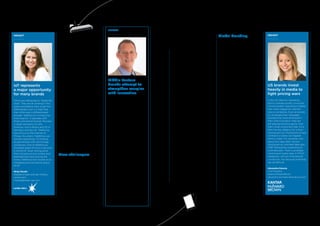 Technology / TELECOM PROVIDERS5 The Categories
BrandZ™ Top 100 Most Valuable Global Brands 2017
INSIGHT
IoT represents
a major opportunity
for many brands
Telcos are talking about “digital life
style.” They are all working in this
space and believe they’ve got the
differentiator, but it is clear that
their offers aren’t differentiated
enough. Telefónica is trying to be
more speciﬁc. It operates with
three commercial brands: Movistar
in Spain and parts of Latin
America; Vivo in Brazil; and O2 in
Germany and the UK. Telefónica
has a focus on the Internet of
Things. As a telco, Telefónica can
connect everybody. It’s looking
at partnerships with technology
companies. One of Telefónica’s
strongest areas of focus is security,
a critical IoT issue. Having gone
from full pelt around content and
entertainment and owning the
home, Telefónica has moved on to
managing and owning the space
of IoT.
Nicky Nicolls
President of Spain and Latin America
Lambie-Nairn
N.Nicolls@lambie-nairn.com
INSIGHT
US brands invest
heavily in media to
ﬁght pricing wars
In the US, telecom marketing
tactics change quickly, consumer
communication spending is higher
than most categories, and the
tone is combative. Even as brands
try to elevate their messages
and become more emotional in
their communication, they are
still playing the price game. And
that’s what consumers hear. It’s a
fast-moving category for a slow-
moving service. Promotions of new
contracts or plans can happen
within a week. For example, only
about four days after Verizon
introduced an unlimited data plan,
AT&T followed by expanding its
unlimited plan. There is probably
more brand loyalty than in FMCG
categories, not out of emotional
connection, but because switching
can be difficult.
Alexandra Dziuma
Vice President
Kantar Millward Brown
Alexandra.Dziuma@milllwardbrown.com
INSIGHT
Middle Eastern
brands attempt to
strengthen margins
with innovation
Ten years ago the world was a
simpler place. There was lots
of copper. And telco brands
provided a connection. Then
suddenly the world got smart
and all these content and app
providers appeared. In the Middle
East, until recently, the category
was about a race to the bottom,
giving data away. This year, as
margins decline, there’s been
a realization that that’s not a
sustainable business model.
Suddenly, lifestyle groups are
appearing within the major telcos,
wondering what they can invest
in. It’s almost like a venture capital
play, hoping that something is
going to work. They are looking at
being leaders in smart cities and
the Internet of Things. Once they
deﬁne who they are and where
they want to go, customers are
going to need conﬁdence in the
brand to join them on the journey.
No one knows the destination.
Now it’s jump on the bus and join
the “Magical Mystery Tour.”
Andrew Bone
Chief Strategy Officer - MENA
Hill+Knowlton Strategies
Andrew.Bone@hkstrategies.com
T-mobile, owned by Deutsche Telecom,
aggressively attacked on price, offering
contract-free options that appealed
to the practical, value-conscious,
nomadic spirit of millennials. Sprint
ads humorously mocked Verizon’s
coverage claims. Because the coverage
of all networks has greatly improved
since Verizon ﬁrst claimed network
superiority, a Sprint ad advised, “Don’t
let a 1 percent difference cost you twice
as much.”
The Verizon brand also faced
challengers to its ﬁxed-line business
that in certain markets includes FiOS
(ﬁber optic wiring). While the wireless
business includes only three other
national players, the ﬁxed-line business
is organized regionally and includes
cable providers and competitors such
as Xﬁnity, which joined the BrandZ™
Telecom Providers Top 10. Xﬁnity
recently introduced mobile service.
In India, a new telecom challenger
called Jio entered the market with
a promotion offering limited data
at a low price. It was not clear how
loyal the customers will be when the
introductory pricing ends, since Indian
mobile users often switch their SIM
cards, depending on which telecom—
Airtel, Vodafone, or Idea—has the best
deal.
Similarly, a challenger, Tele2, entered
the Russian market, pressuring the
three majors—MTS, Beeline, and
MegaFon. Compounding the pressure,
a recent national security law changed
the rules about customer data
retention and government access to
data, which increased expenses and
squeezed proﬁts.
UK-based Vodafone, which sold its
stake in Verizon several years ago,
announced plans to merge its India
operation with Idea Cellular. Combining
India’s second- and third-largest
telecom providers would create a
brand surpassing Bharti Airtel as the
country’s leading telecom provider,
with around 400 million wireless
subscribers.
Even in China, where the category
is dominated by three state-owned
enterprises, brands were not immune
from competitive pressures. China
Telecom and China Unicom, the
nation’s Nos. 2 and 3 carriers, agreed
to share resources to match the
4G capability of China Mobile, the
category leader, which served 849
million customers, including 535 million
on 4G, at the end of 2016.
In addition, the Chinese government
issued a new telecommunications
license to the China Broadcasting
Network (CBN). The new challenger
could accelerate the expansion of
“triple play” service, including phone,
internet, and TV. And, as in all markets,
the Chinese telecom providers faced
ﬁerce competition from the OTT
entities that provide free voice and
data communication over the internet.
More challengers
The AT&T and Verizon transactions
potentially add new revenue streams
and increase brand differentiation.
They also expand the competitive set
to include media and entertainment
businesses like Netﬂix, or even
Amazon. With its ownership of AOL,
and potentially Yahoo!, Verizon gains
expertise in managing consumer data
and creating targeted advertising.
Meanwhile, challengers Sprint and
Global branding
Vodafone, which operates in 26
countries, more than any other telecom
provider, completed its Project Spring
initiative, investing in infrastructure
with the proceeds from the 2014 sale
of its stake in Verizon. The brand
also focused on building consumer
relationships, strengthening loyalty, and
expanding ease of access.
Vodafone focused on four key
performance indicators: strengthening
connectivity, helping customers
manage their budgets, building loyalty,
and providing ease of access. In several
markets, including the UK and Italy,
Vodafone promoted this orientation
with an offering that allowed
dissatisﬁed customers to drop their
contract after 30 days.
Movistar’s positioning and offering
varied somewhat by country. The
brand is a quad-play provider in Spain,
offering ﬁxed line, wireless, broadband,
and TV services. The mix varies in
Latin America, where the brand may
be a leader or a challenger, depending
on the country. Movistar is owned by
Telefónica, which is branded Movistar
in Spain and many other markets, but
also operates as Vivo in Brazil, and O2
in Germany and the UK.
In the UK, BT incorporated a recent
acquisition, along with an earlier one,
into a portfolio of three brands—BT, EE,
and PlusNet. BT focused on creating
clear and complementary brand
positions, and coordinating the lines
of business, which include ﬁxed line,
broadband, sports, and other content.
Major Middle Eastern telecom
providers also attempted to move
beyond the low-margin voice and data
business. They investigated diverse
possibilities under the broad rubric of
digital lifestyle, and invested in startups
to assert leadership in smart cities
infrastructure and IoT.
279278
 