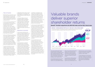 BrandZ™ Top 100 Most Valuable Global Brands 2017
1 Introduction Introduction / OVERVIEW
Year of action
Besides being an unusual year, it was
also a year of decisive action. Across
several categories—including retail,
telecom providers and beer, brands
launched transformative initiatives to
cause or ameliorate disruption and to
accelerate growth.
In retail, massively disrupted because
of e-commerce, brands for years
have attempted to coordinate online
and offline (O2O) experiences.
Progress has been mostly
incremental—until now. Amazon
planned to open a chain of physical
grocery stores. And Amazon, being
Amazon, expected to differentiate its
stores with sophisticated technology.
Its app automatically keeps track
of purchases and handles payment,
eliminating retail’s most dreaded
friction point—the checkout.
With over 11,000 physical locations in
28 countries, Walmart doubled down
on its online efforts to compete
with Amazon by acquiring Jet.com,
a strong e-commerce challenger.
Walmart already collaborates
with JD.com, the No. 2 Chinese
e-commerce brand after Alibaba.
To become more physical, Alibaba
entered a partnership with the Bailian
Group, which operates almost 5,000
grocery and specialty stores in China.
Like retail, the telecom providers
category also has been moving
through a steady transformation,
as brands attempt to escape their
commodity roles as voice and data
providers and become consumer-
facing content and entertainment
brands. Major brands took signiﬁcant
initiatives to advance this goal and
to position themselves for leadership
in the Internet of Things. Verizon
negotiated to acquire Yahoo!, having
purchased AOL two years ago, and
AT&T agreed to buy media giant Time
Warner, following its earlier acquisition
of DirecTV.
In the beer category, the much
anticipated corporate marriage
between AB InBev and SAB Miller
created the world’s ﬁfth-largest
consumer products company (after
Nestlé, P&G, PepsiCo and Unilever,
and ahead of Coca-Cola). It took
place as major brands contended
with changing drinking habits and
preferences in key markets, with
young people drinking less and
preferring craft beers with distinctive
tastes.
Reaction to turmoil
All this activity took place in the
context of the year’s geopolitics. The
technology category especially was
drawn into the turmoil because of
its vital role as data custodian and
its centrality in connectivity and
digital communications. Social media
brands were at the center of the
public debate when postings inﬂamed
opinions about decency and free
speech.
Google advertisers complained
that programmatic technology,
intended to align ads with relevant
content, sometimes placed ads near
controversial, even objectionable,
material. YouTube and Facebook also
were affected. The brands adjusted
their practices. With over 1.2 billion
daily active users, Facebook reaches
more viewers than any traditional
media outlet, and the torrent of news
surrounding the year’s geopolitical
events caused the brand to examine
its publishing role and responsibilities.
In perhaps a counterpoint to the
year’s unrest, the apparel brands
stressed comfortable ﬁt and retro
style. Fast food went back to basics.
McDonald’s and Burger King made
better burgers. KFC upgraded its
kitchens and returned to its original
recipe for fried chicken. Luxury
brands captured the spirit of the times
differently, as logos returned and
designs became bolder. The major
fashion shows embraced themes of
diversity and inclusiveness.
In the cars, and oil and gas categories,
brands embraced reality. Having
focused much attention on preparing
for a future with car sharing and other
mobility solutions, the car brands
balanced their future focus with
the need to sustain their businesses
today, and the category sold a record
number of cars worldwide. Similarly,
oil and gas brands understood the
need to move away from fossil fuel
over the next few decades, but also
the imperative to drive business in the
meantime. The category rose slightly
in value as the price for crude oil
stabilized.
The oil and gas brands, which
typically focus more on their
upstream exploration businesses,
also communicated with consumers
about their Brand Purpose, which
ExxonMobil summarized as,
“Powering the World.” The critical
actions taken by brands across
categories reﬂected the power of
strong brands to sustain businesses
during geopolitical drama or other
disruptions. The BrandZ™ Global Top
100 not only grew 8 percent in value
this year, but since 2006, through the
global recession, the value of the Top
100 ranking steadily increased, rising
152 percent.
The value of the BrandZ™ Strong
Brands Portfolio increased 124.9
percent between April 2006 and April
2017, outperforming both the S&P
500, which grew 82.1 percent, and the
MSCI World Index, which grew 34.9
percent. (The MSCI World Index is a
weighted index of global stocks.)
The exceptional performance of the
BrandZ™ Strong Brands Portfolio
relative to two well-regarded indexes
BrandZ™ Portfolio outperforms the S&P 500 Index and the MSCI World Index
affirms that valuable brands deliver
superior returns over time, and
regardless of market disruptions.
It also demonstrates the positive
return on money invested to build
meaningfully different and salient
brands.
In concrete terms, $100 invested in
2006 would be worth $135 today
based on the MSCI World Index
growth rate, and $182 based on the
S&P 500 growth rate. But that $100
invested in the BrandZ™ Strong Brand
Portfolio would have more than
doubled in value, to $225.
The key takeaways for brand owners
and brand marketers are: companies
that invest in building valuable brands
grow their top line faster, and organic
top-line growth is the greatest
determinant of total shareholder
return.
Valuable brands
deliver superior
shareholder returns
Source: Kantar Millward Brown / BrandZ™
The BrandZ™ Strong Brands Portfolio is a subset of the BrandZ™ Top 100 Most Valuable Global Brands.
BrandZ™
124.9%
S&P500
82.1%
MSCI
34.9%
BRANDZ™ STRONG BRANDS PORTFOLIO VS. S&P 500 VS. MSCI WORLD INDEX
The value of the BrandZ™ Strong Brands Portfolio increased 124.9 percent between April 2006
and April 2017, outperforming both the S&P 500 and the MSCI World Index.
2007 2008 2009 2010 2011 2012 2013 2014 2015 2016 2017
1716
 