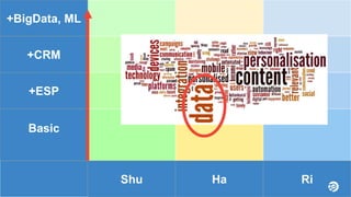 +BigData, ML
+CRM
+ESP
Basic
Shu Ha Ri
 