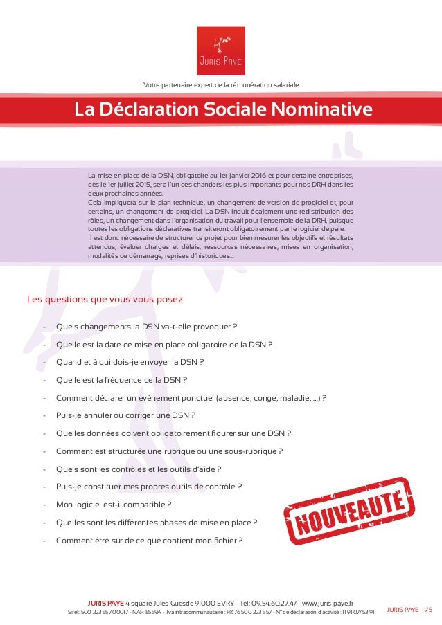 Déclaration dformation Déclaration dformation