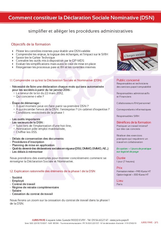 Déclaration dformation Déclaration dformation