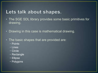 C game programming - SDL | PPTX