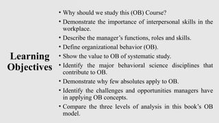 Comprehensive Introduction to Organizational Behavior: Concepts ...