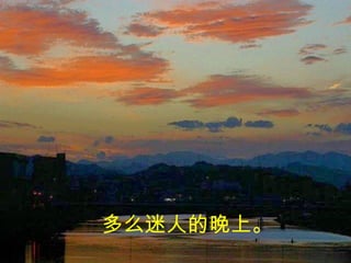 多么迷人的晚上。 