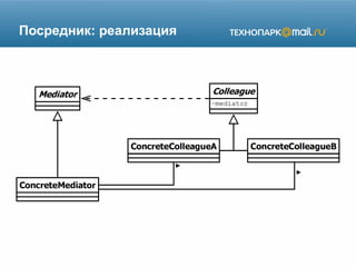 Посредник: реализация
 