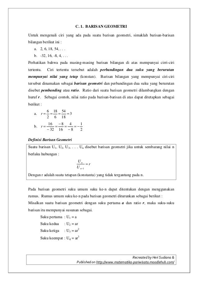 C 1 Barisan Geometri