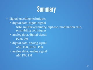 Chapter 5 - Signal Encoding Techniques 9e | PDF