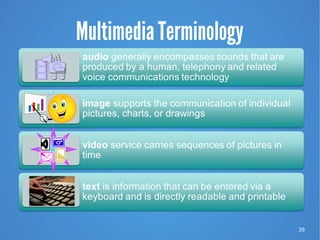 39
Multimedia Terminology
 