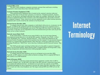 26
Internet
Terminology
 