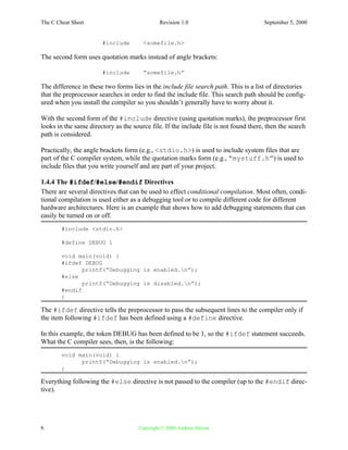 C cheat sheet | PDF
