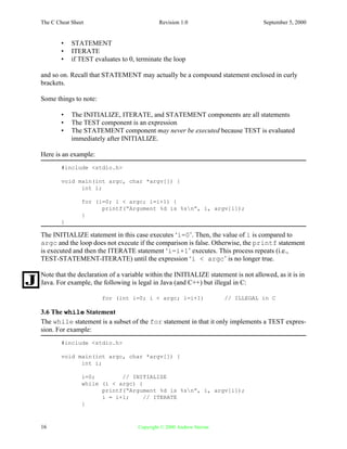 C cheat sheet | PDF