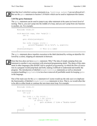 C cheat sheet | PDF
