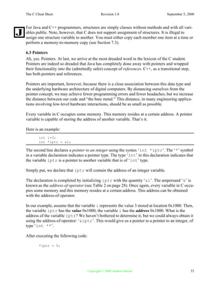C cheat sheet | PDF