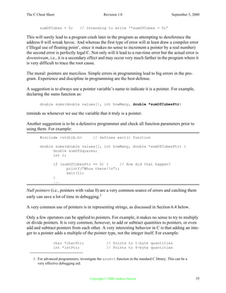 C cheat sheet | PDF