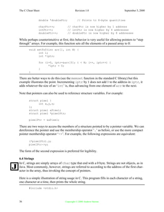 C cheat sheet | PDF