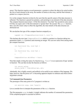 C cheat sheet | PDF