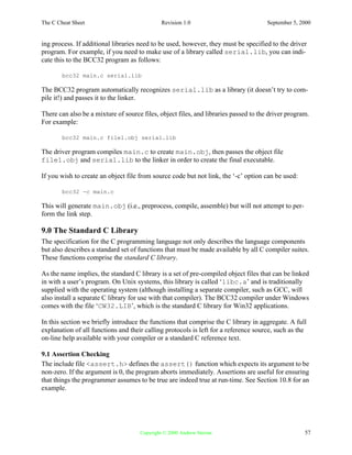 C cheat sheet | PDF