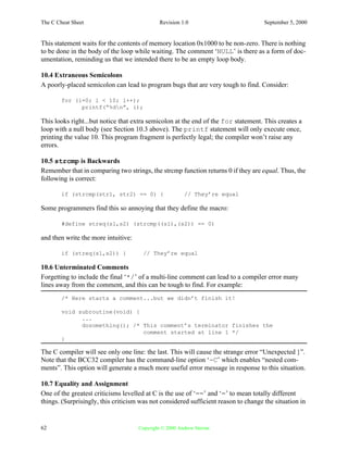 C cheat sheet | PDF