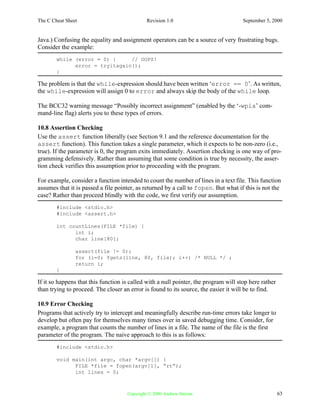 C cheat sheet | PDF