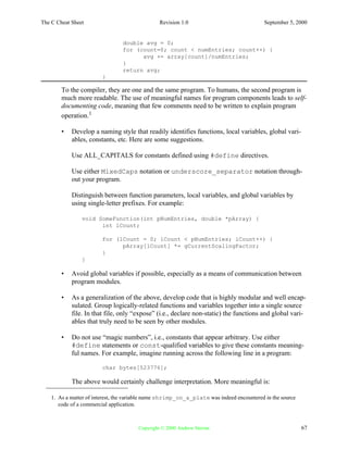 C cheat sheet | PDF