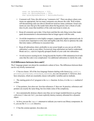 C cheat sheet | PDF