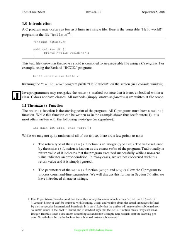 c cheat sheet c programming cheat sheet