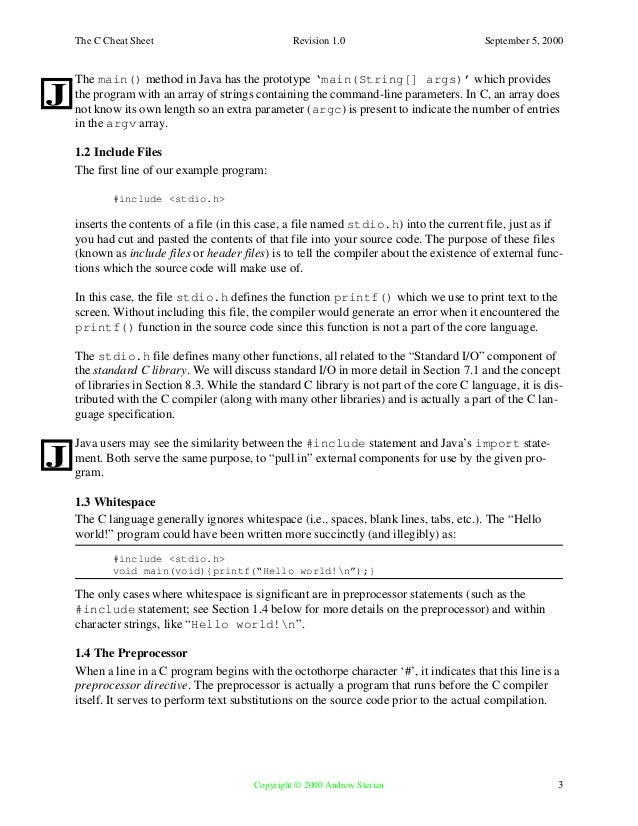 c cheat sheet c programming cheat sheet