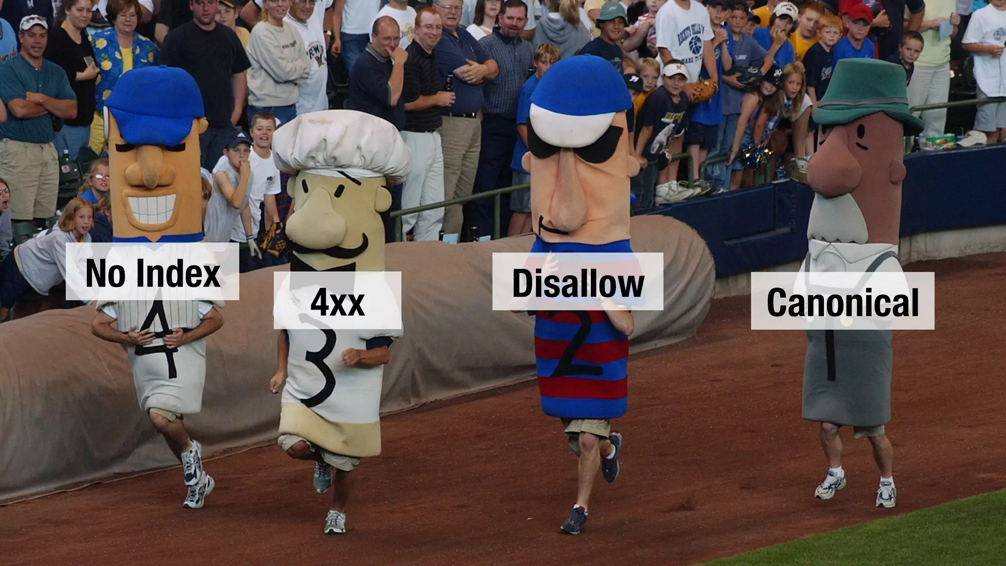 No Index
 Disallow
4xx
 Canonical
 