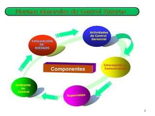 Actividades
de Control
Gerencial

Componentes

Información y
Comunicación

Ambiente
de
Control

1

 