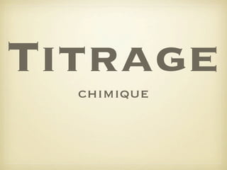 Titrage
chimique

 