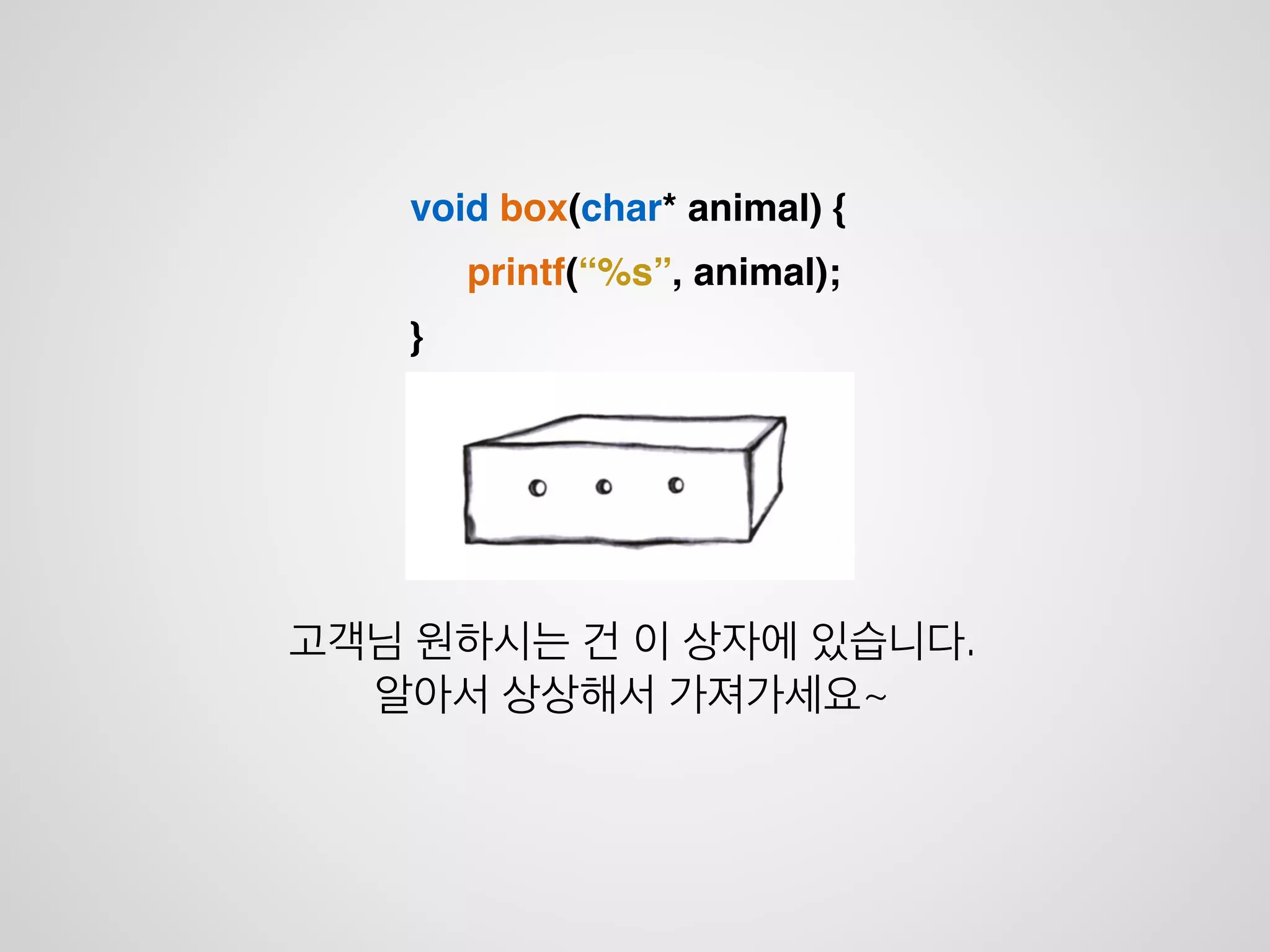 원하는 걸 전부 하드코딩 할 수는 없다
요구사항은 계속 바뀌고 늘어나기 때문
 