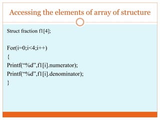 arrays of structures | PPT