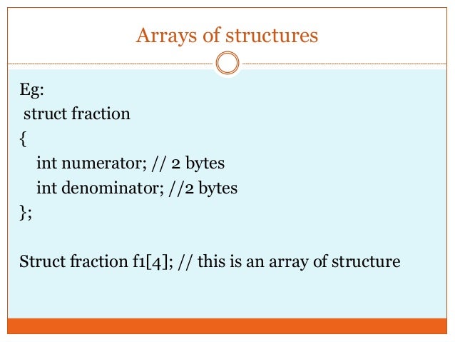 arrays of structures