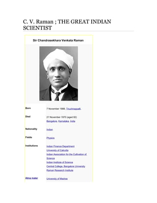 India Raman Sir C | DOC